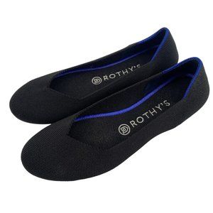 Rothy's Women’s Size 8 The Flat Black Textile Comfort Travel Ballet Flat